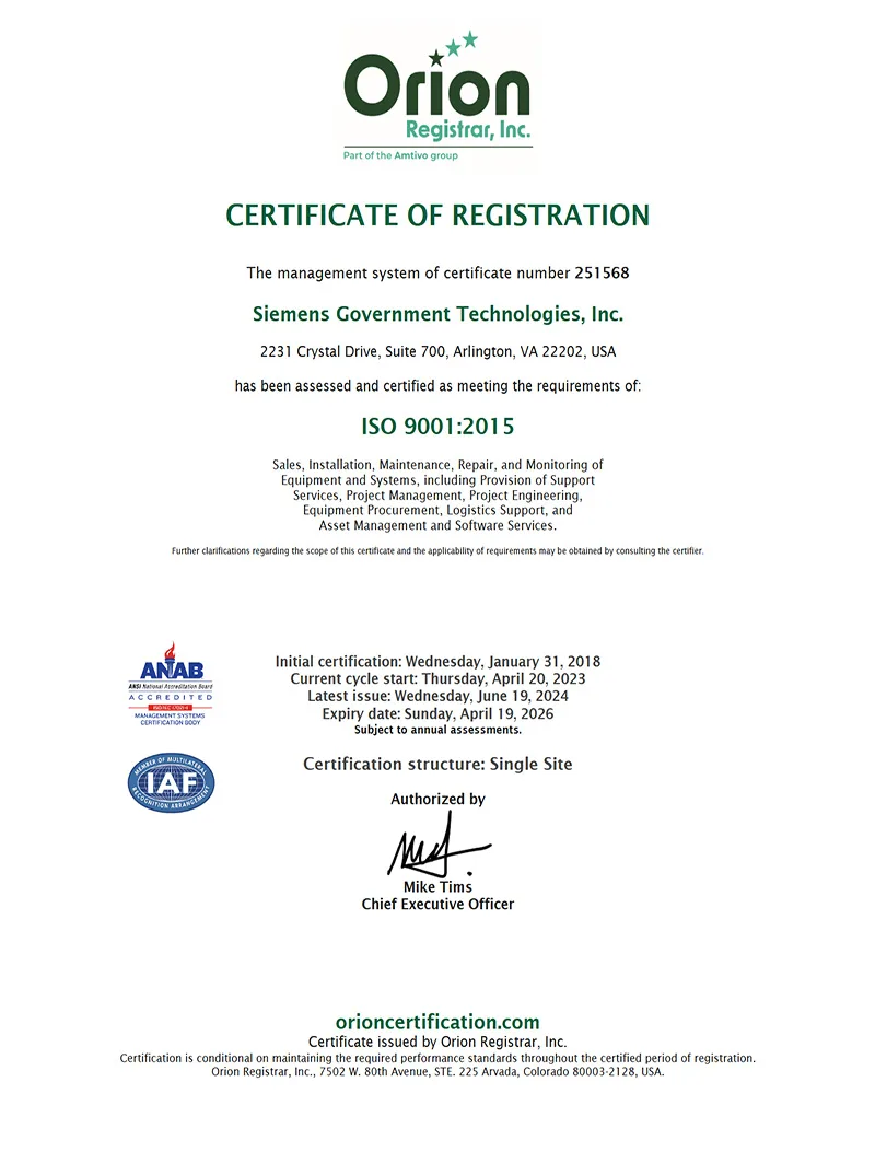 2015 Quality Standard